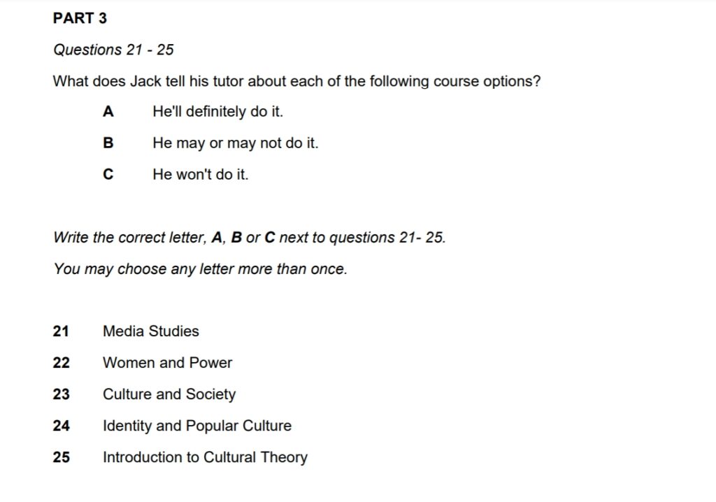 How to read IELTS Listening questions